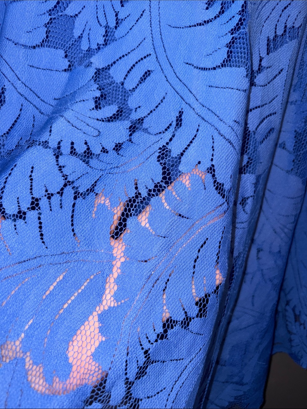 Ruby Rd. Royal Blue Lace-Overlay Tunic - Picture 6 of 7